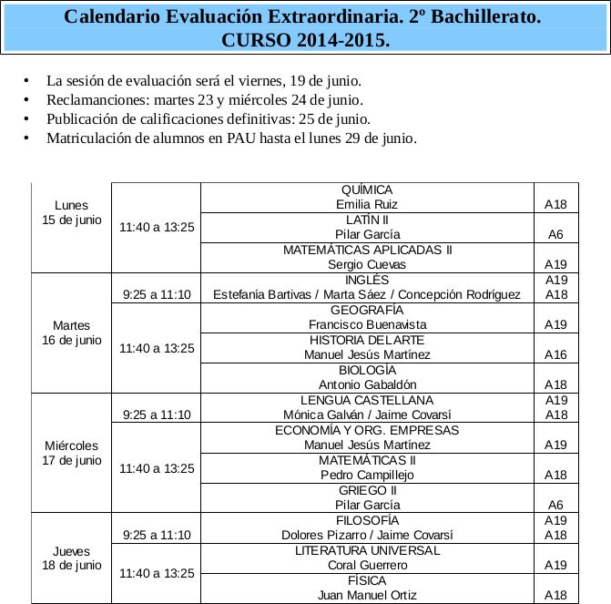 20150422 Calendario Extraordinario 2bach